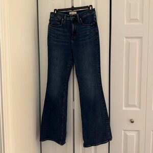 Madewell Dark Blue Skinny Flare Jeans, Size 28